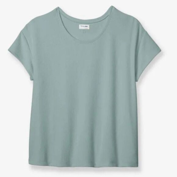 Tommy John Zen Waffle Lounge Tee Lily Pad green short sleeve crew‎ Small NWT - Picture 3 of 5